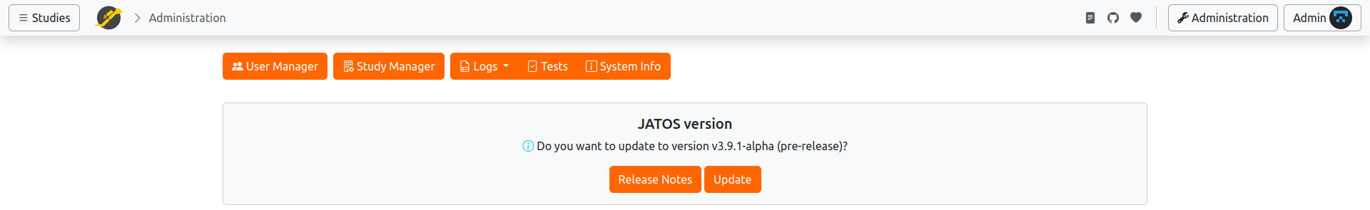 Update notification Schreenshot
